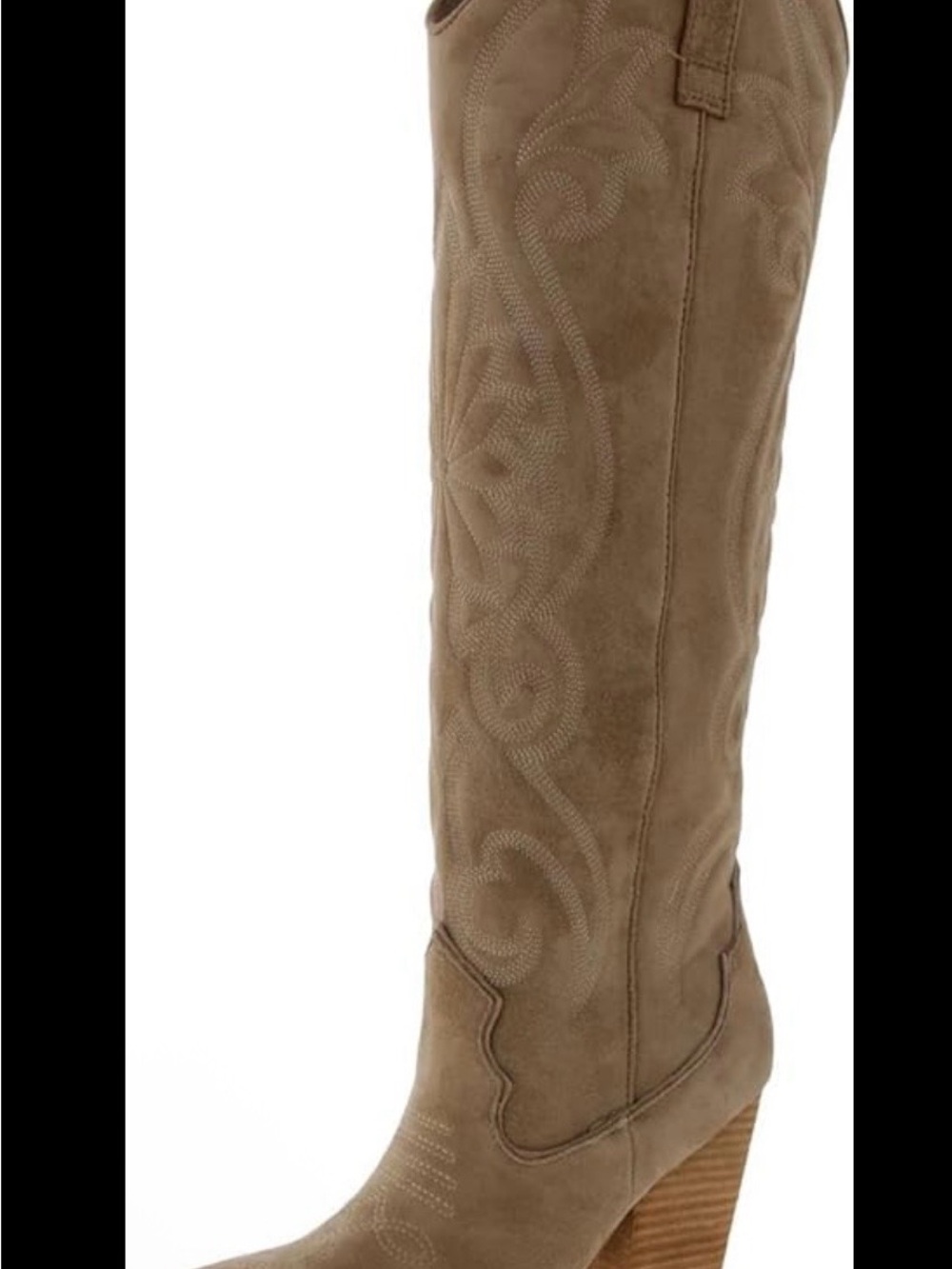 Steve Madden Taupe Suede Knee-High Heeled Boots